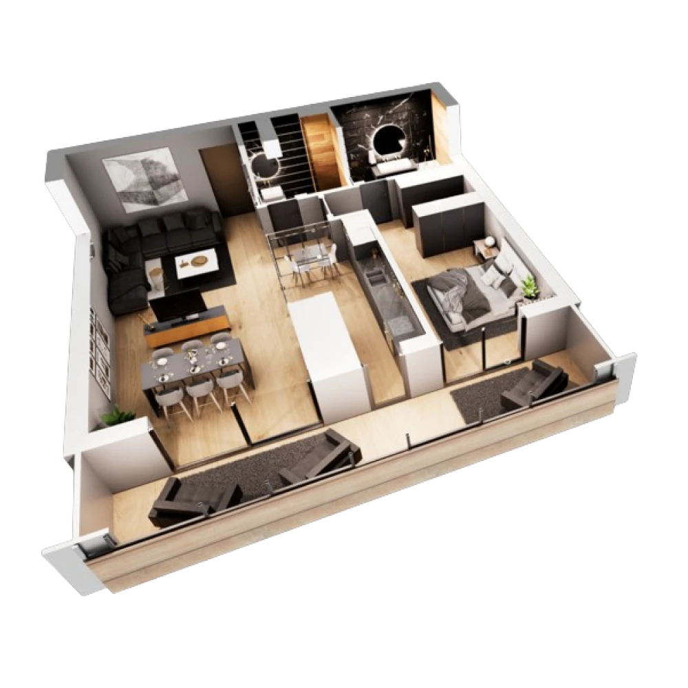 plan apartamente 2 camere aviatiei baneasa