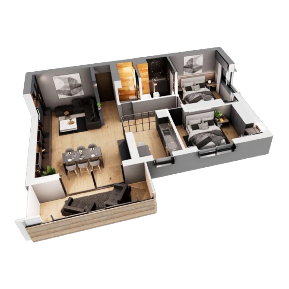 plan apartament 3 camere baneasa aviatiei